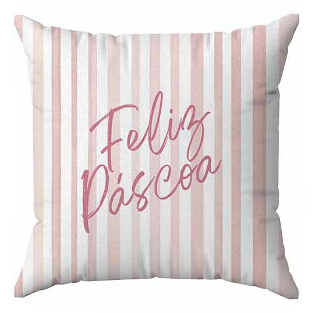Almofada Decorativa 45X45cm Páscoa Havan Casa - Rosa