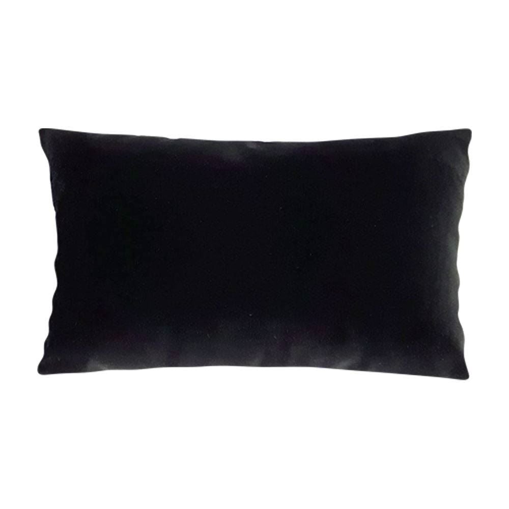 Almofada para Sofá 30X50 cm Veludo Italiano Havan Casa - Preto