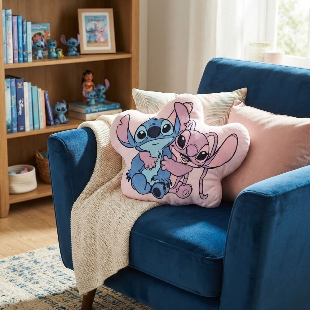 Almofada Decorativa Personagens Marvel e Disney - Stitch & Angel