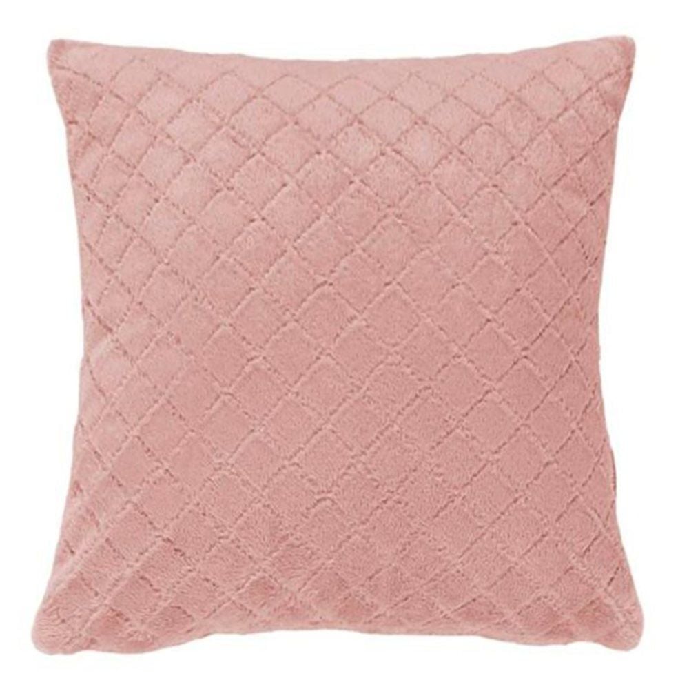 Almofada Plush Inove Liso Matelassado 45X45cm Hedrons - ROSA TULE