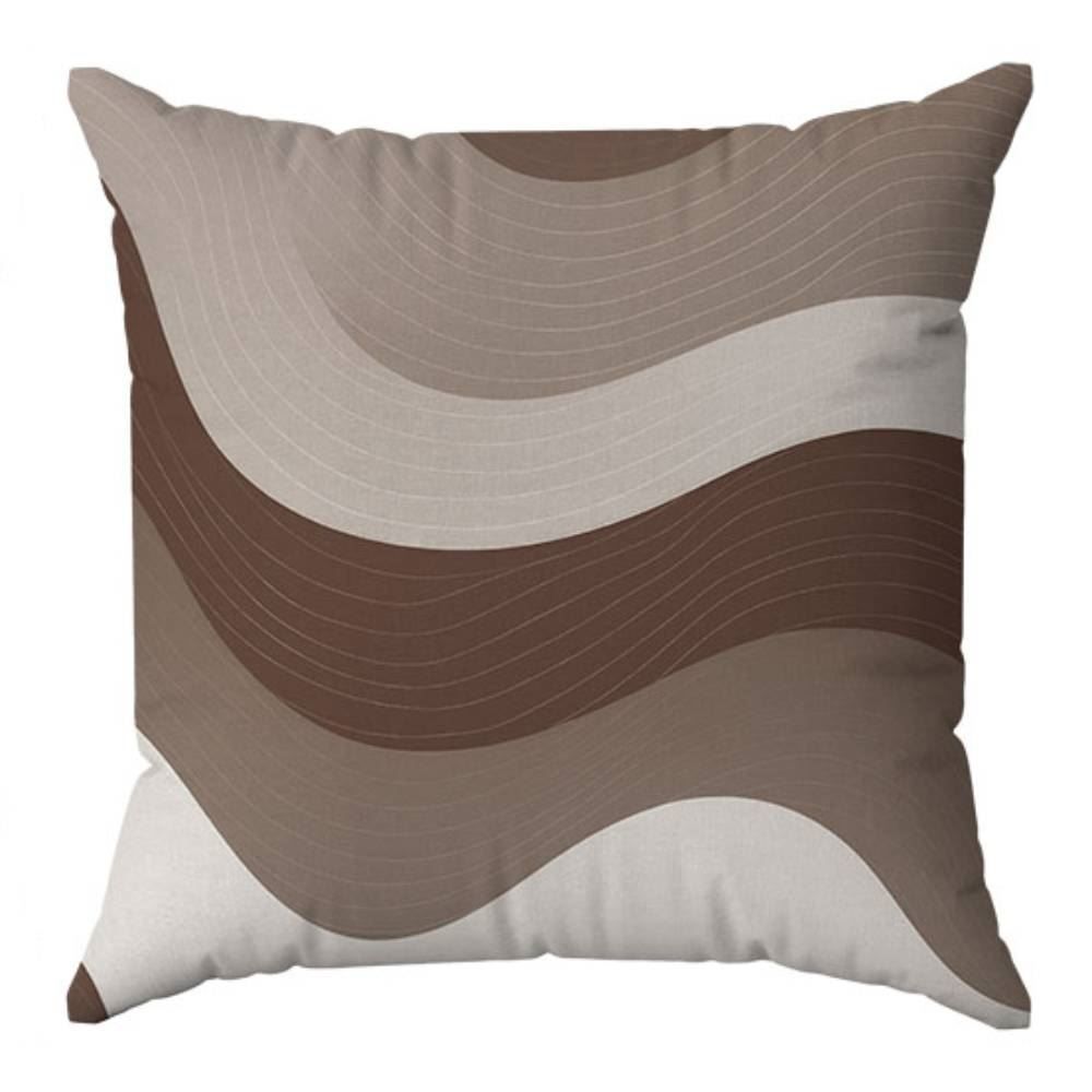 Almofada Veludo Estampado 48X48cm Havan Casa - Geométrico Marrom