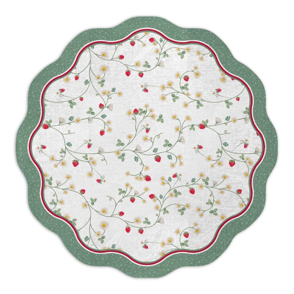 Fundo De Prato Viena 40 Cm Havan Casa - Morangos