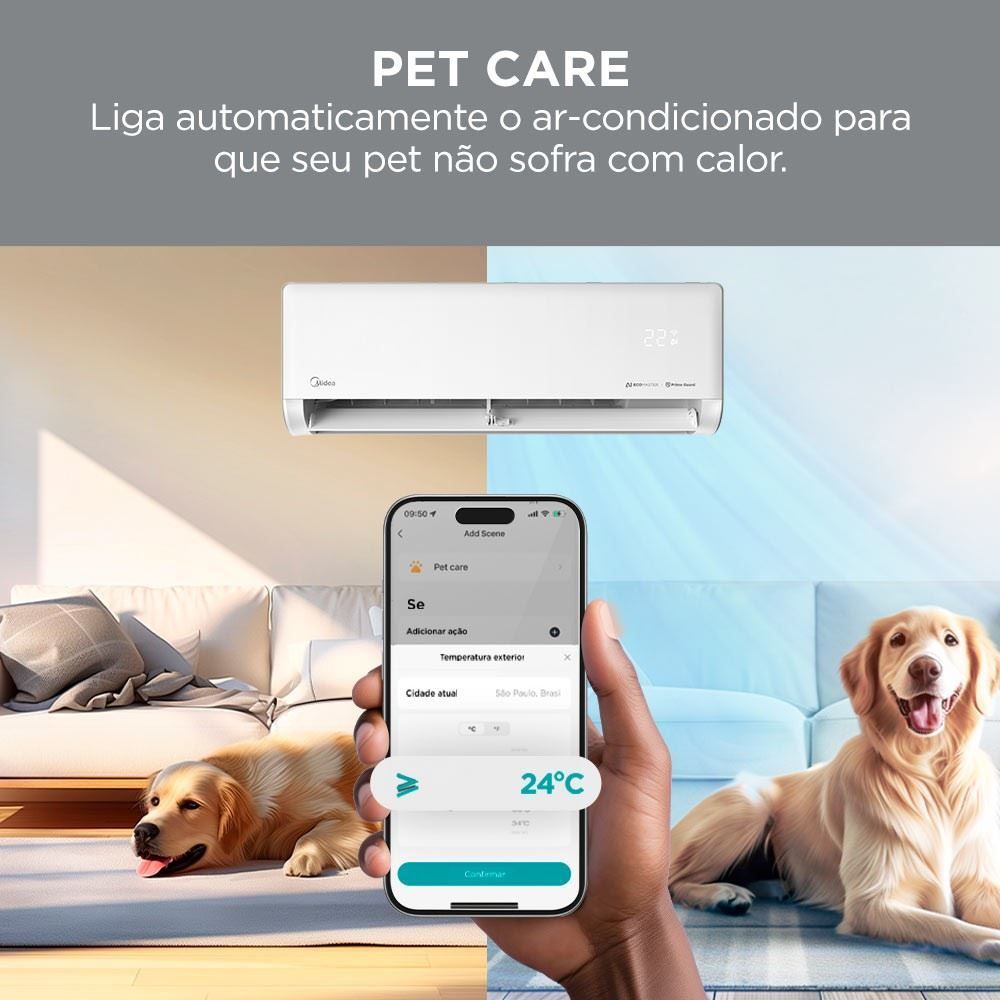 Ar Condicionado Midea 12000 Btus Quente E Frio Inverter Ai Ecomaster - 220V