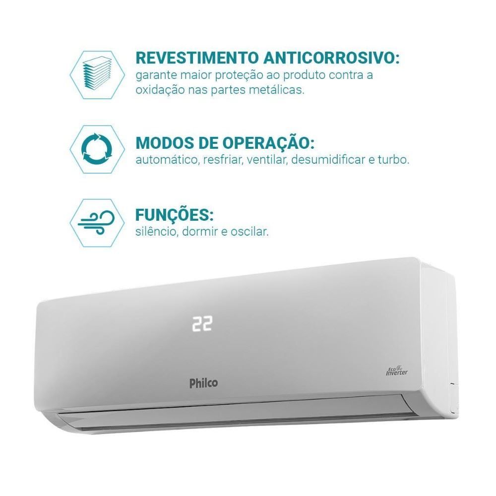 Ar Condicionado Philco 12000 Btus Frio Inverter Pac12fb - 220V