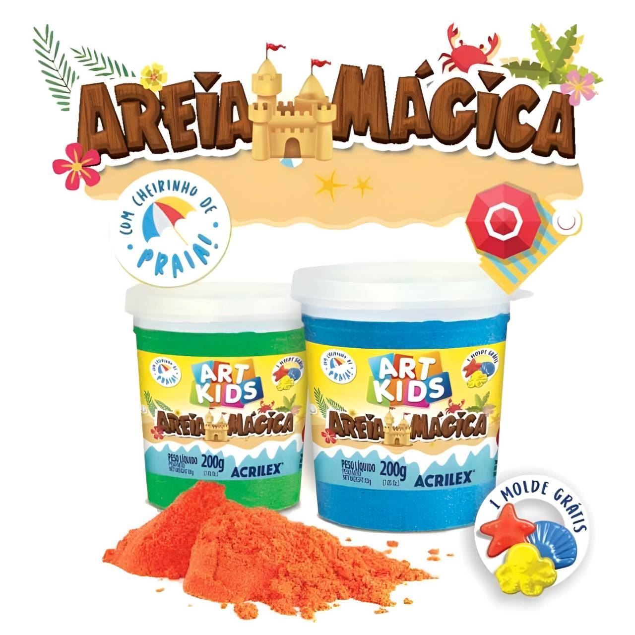Areia Mágica 200G Acrilex - Sortido