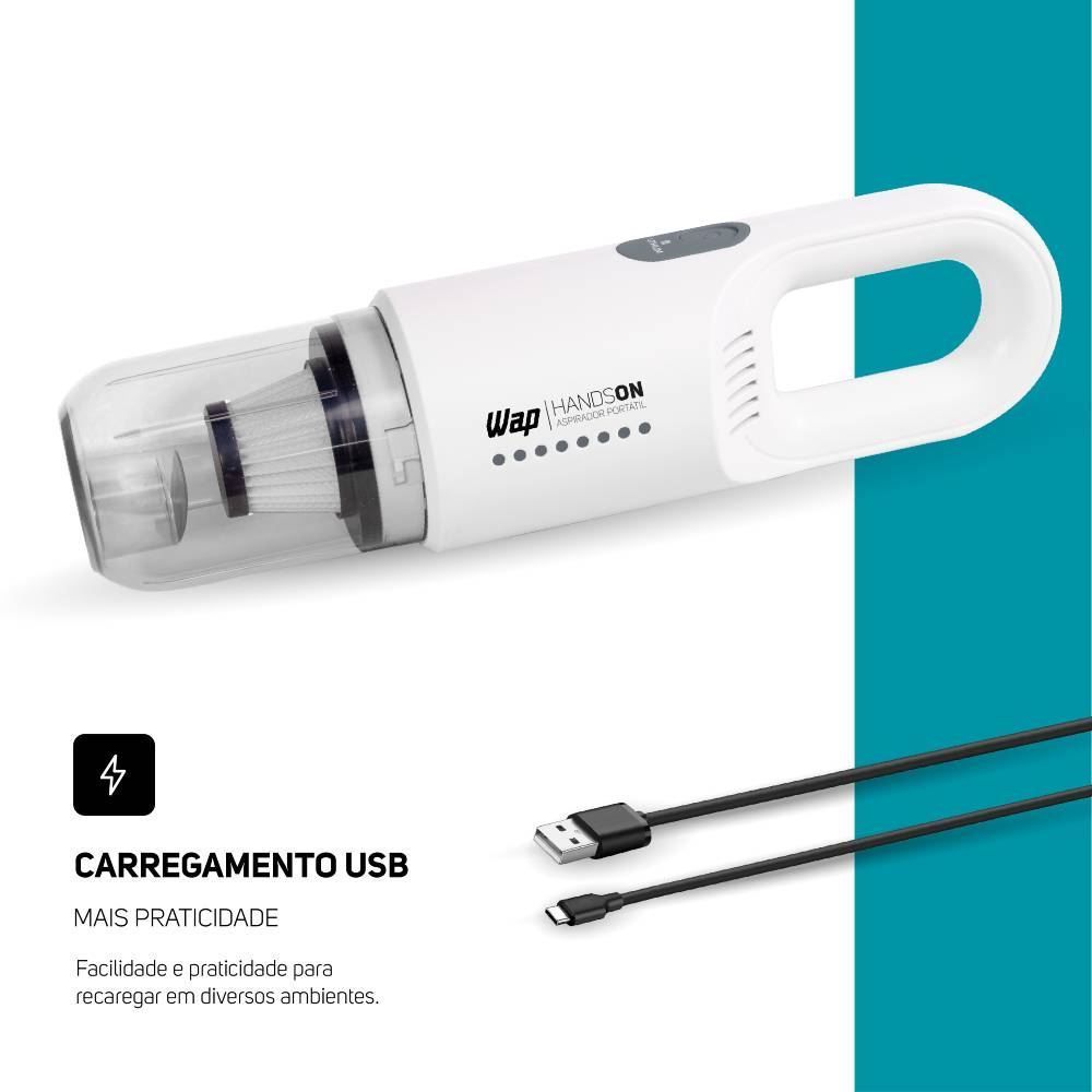  Aspirador De Pó Wap Automotivo Portátil Handson Sem Fio 50W