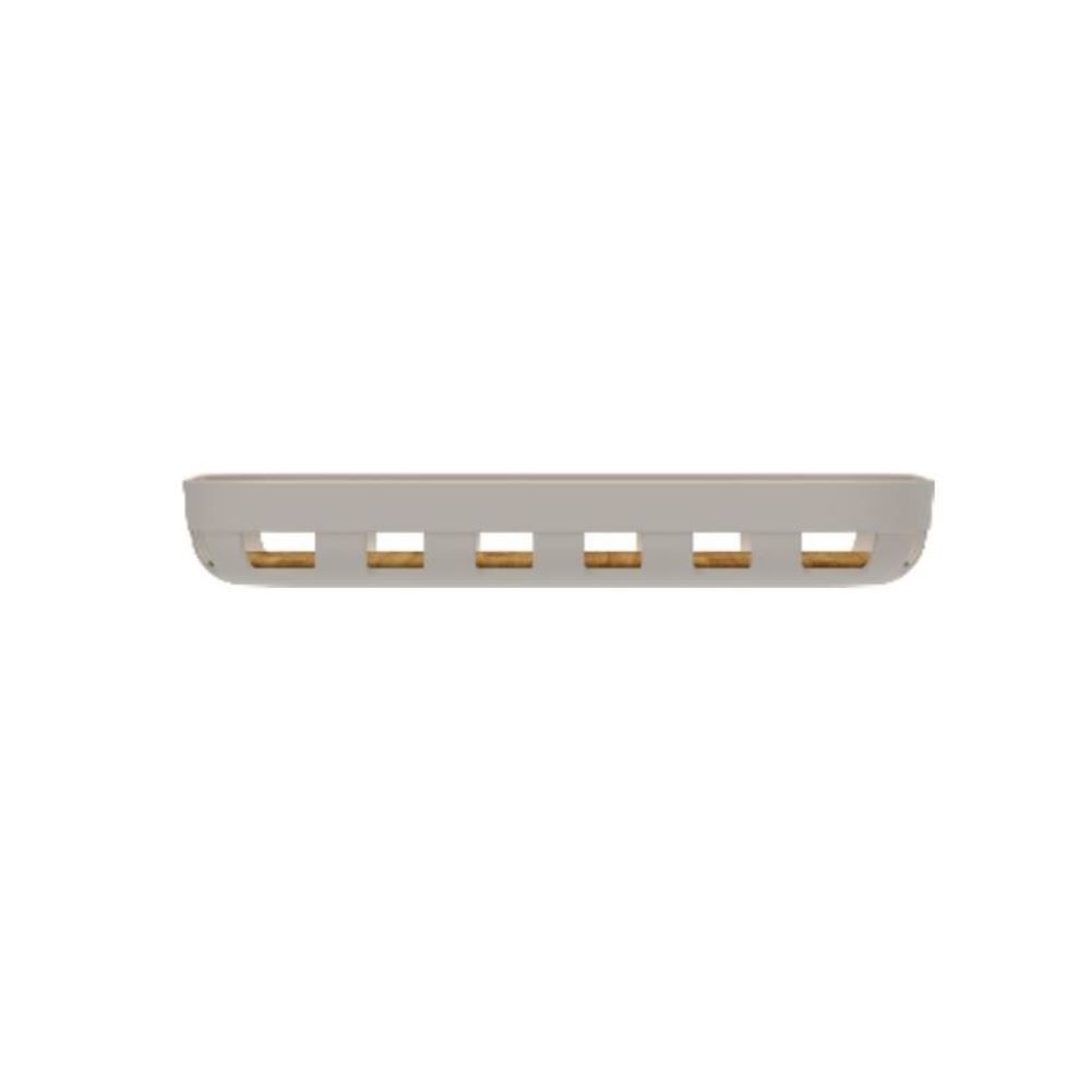 Bandeja De Servir Retangular Lume 35,5Cm Ou - Bege