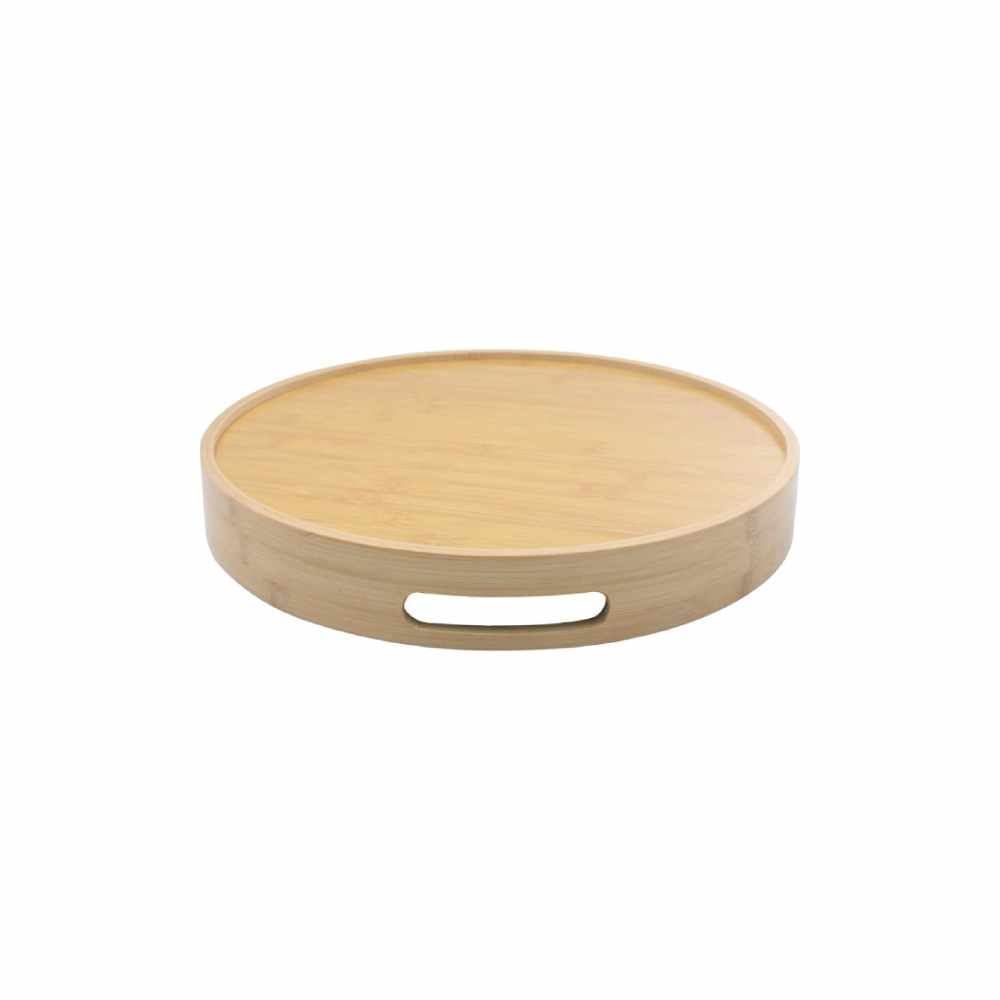 Bandeja Rendonda De Bambu Havan Casa 35Cm - Natural
