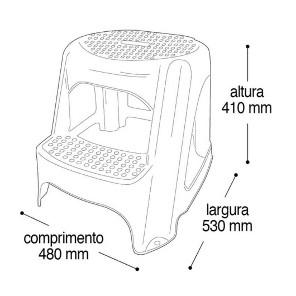 Banqueta Step Multiuso 2 Degraus Arqplast - 25616