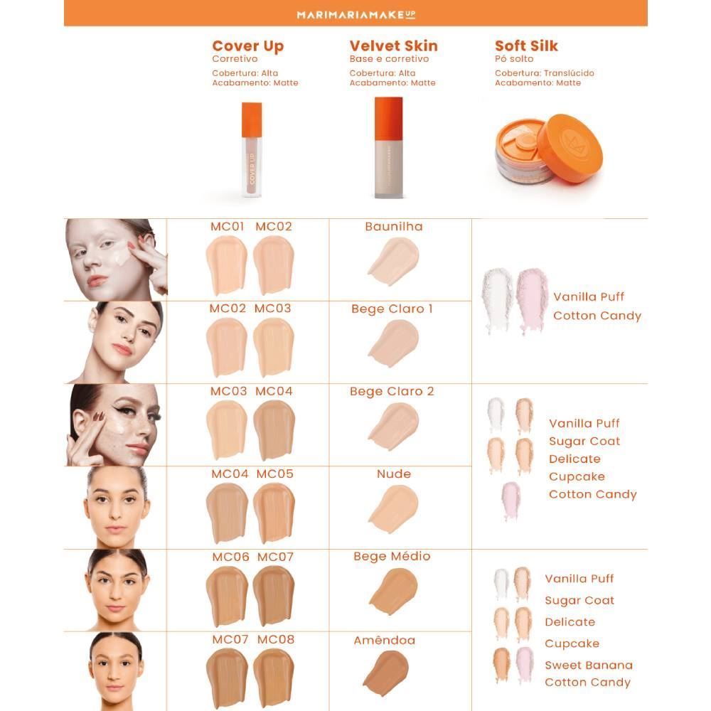 Base E Corretivo Mari Maria Makeup Matte Velvet Skin Amendoa - 25g