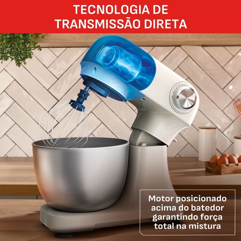 Batedeira Planetária Arno Bake Easy 500W Marfim KM14
