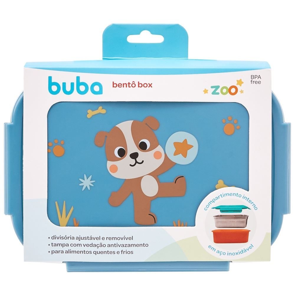 Lancheira Bentô Box Buba Zoo 600Ml  - Cachorro