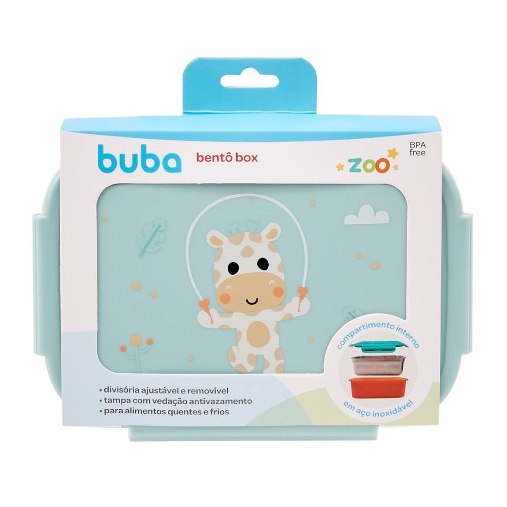 Lancheira Bentô Box Buba Zoo 600Ml  - Girafa