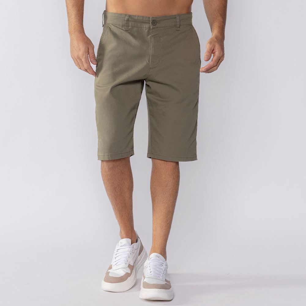 Bermuda Masculina Bolso Faca De Sarja Marc Alain