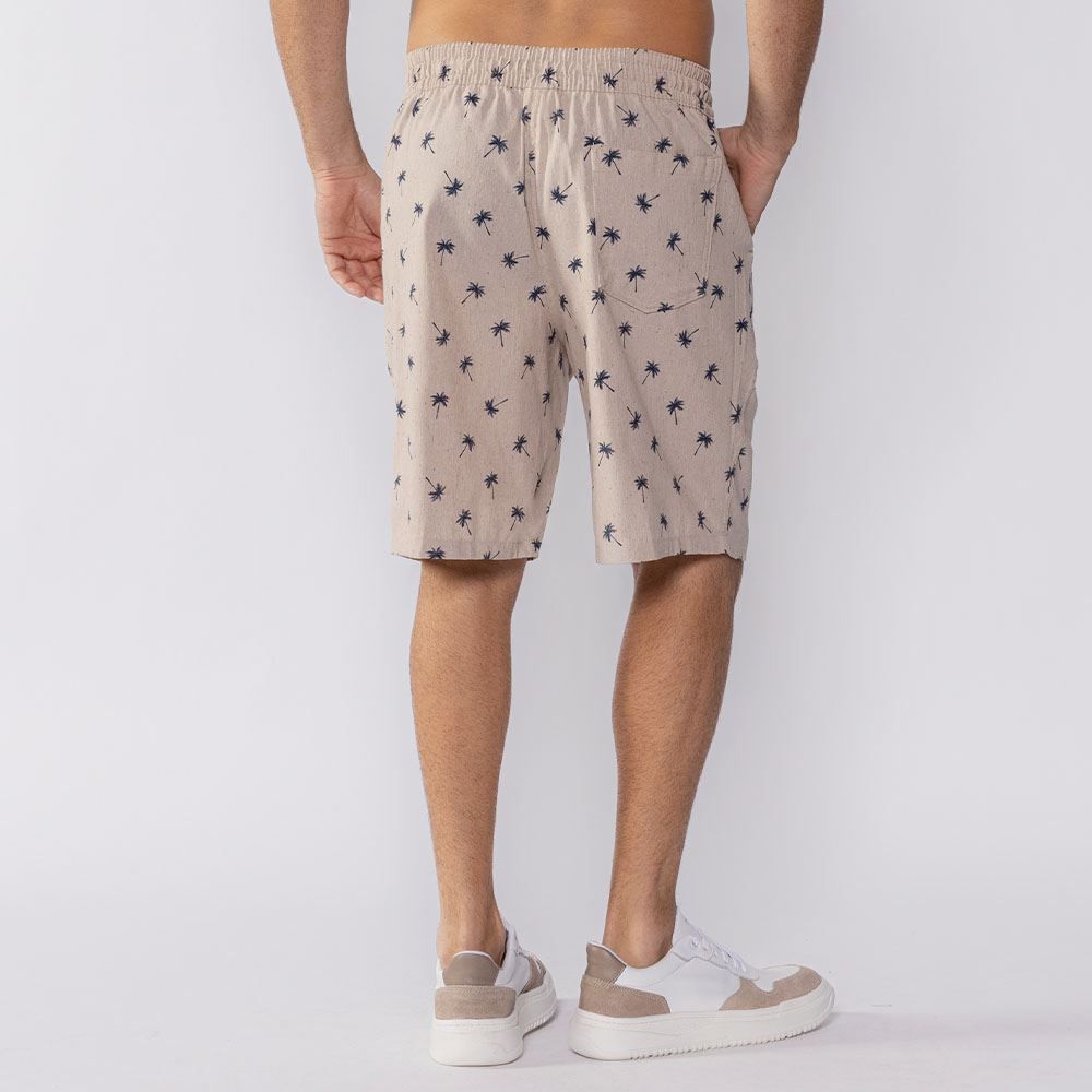 Bermuda Masculina Estampada De Sarja Marc Alain