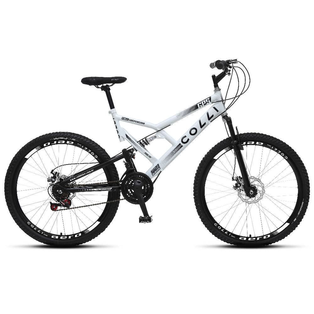 Bicicleta Aro 26 Colli Gps Dupla Suspensão Branco - BRANCA