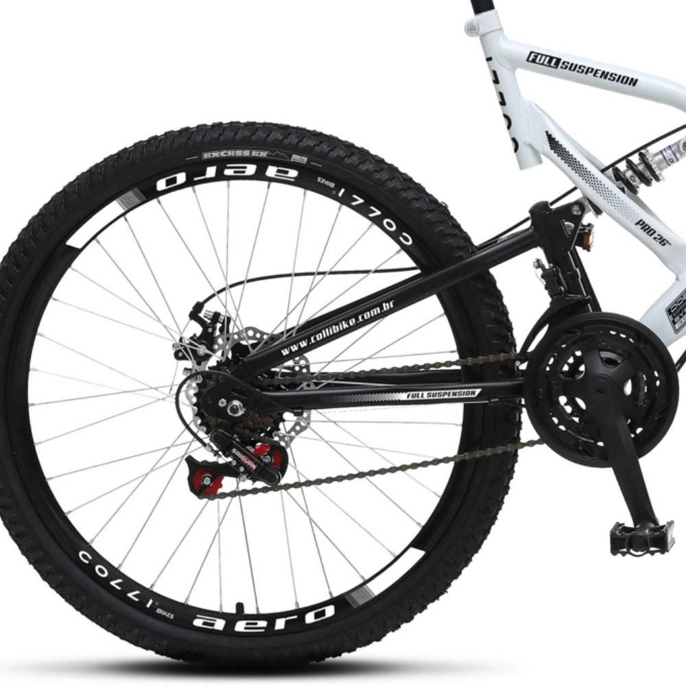 Bicicleta Aro 26 Colli Gps Dupla Suspensão Branco - BRANCA