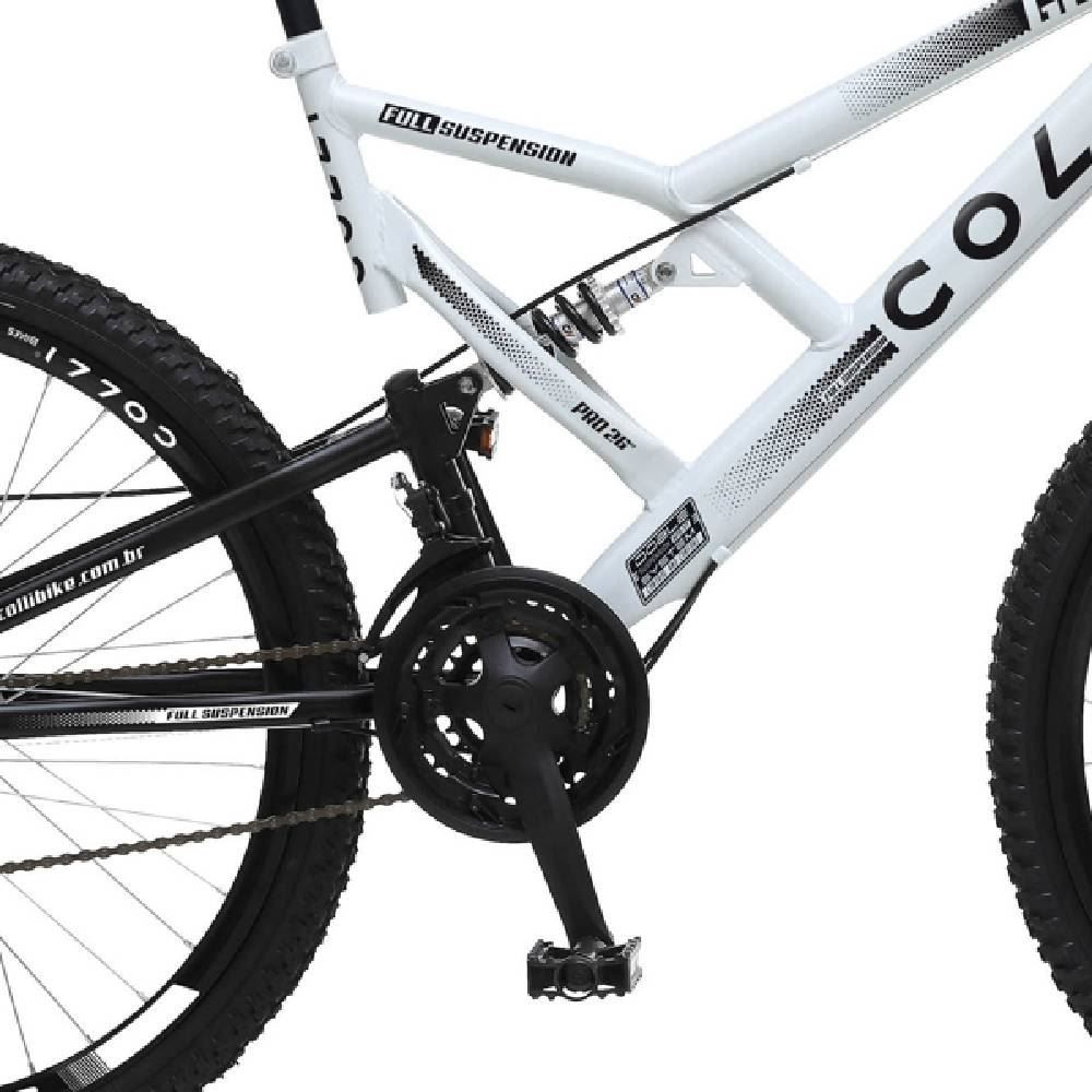 Bicicleta Aro 26 Colli Gps Dupla Suspensão Branco - BRANCA