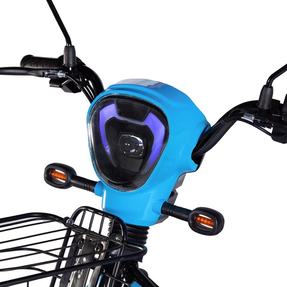 Bicicleta Elétrica Wehawk Basket Wx-03 500W com Bateria 48V Azul Miami - 258327