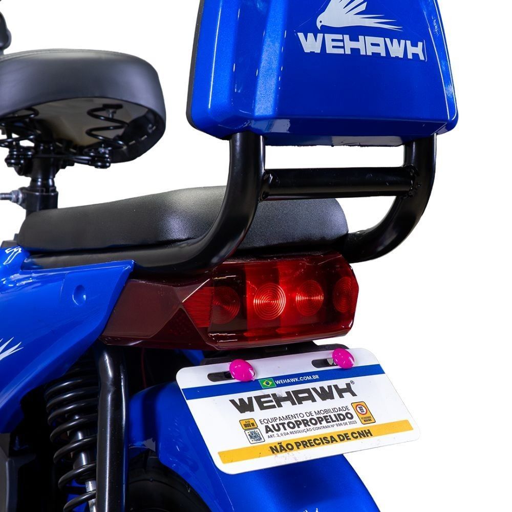 Bicicleta Elétrica Wehawk Wx-03 Basket 800W Bateria 48V - Azul