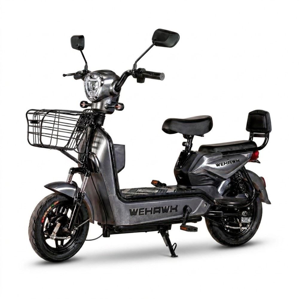 Bicicleta Elétrica Wehawk Wx-03 Basket 800W Bateria 48V - Cinza