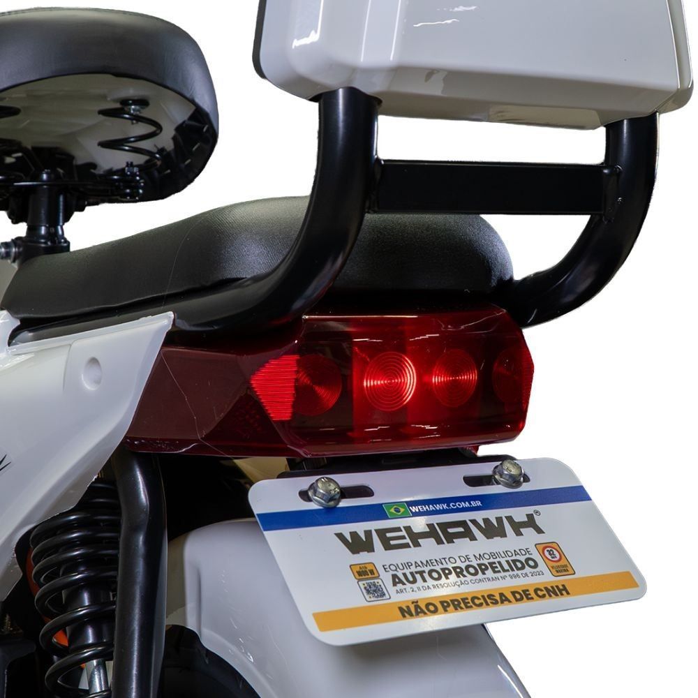 Bicicleta Elétrica Wehawk Wx-03 Basket 800W Bateria 48V - Branco