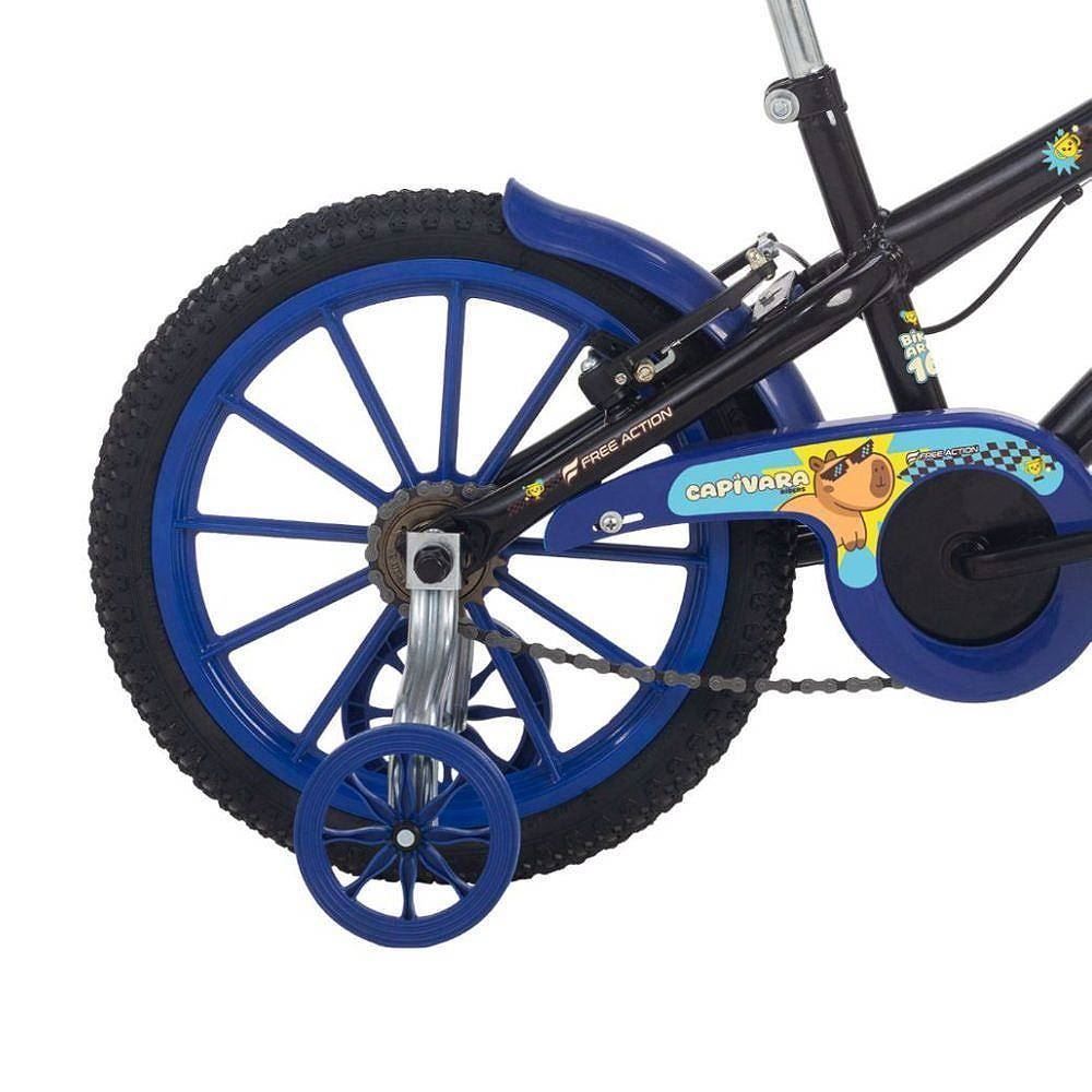 Bicicleta Infantil Aro 16 Mtb Soft Capivara Free Action  - Preto 
