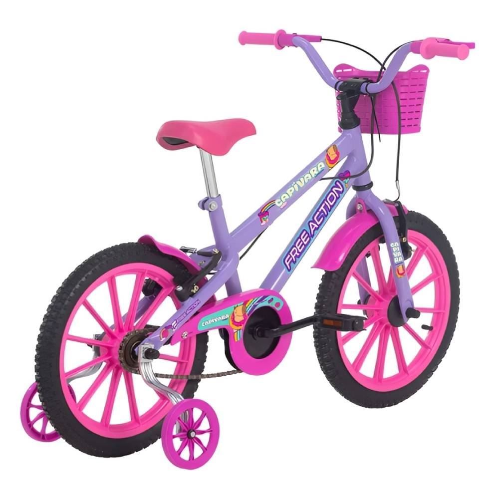 Bicicleta Infantil Aro 16 Mtb Soft Capivara Free Action - Lilás