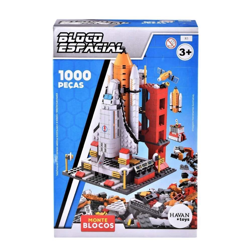 Bloco de Montar 1000 Peças Estação de Foguete Havan Toys - HBR0487
