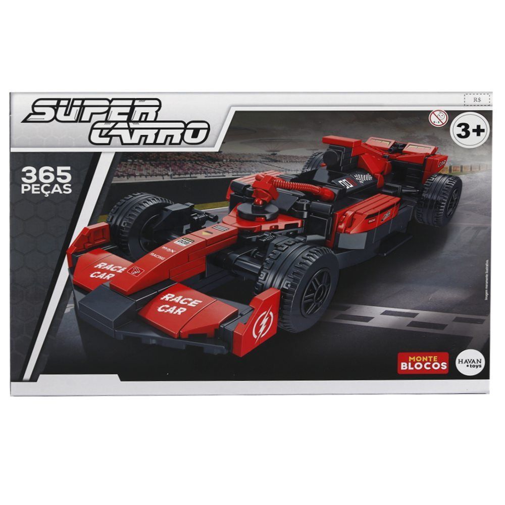 Blocos de Montar Super Carro 365 Peças Havan Toys - HBR0963