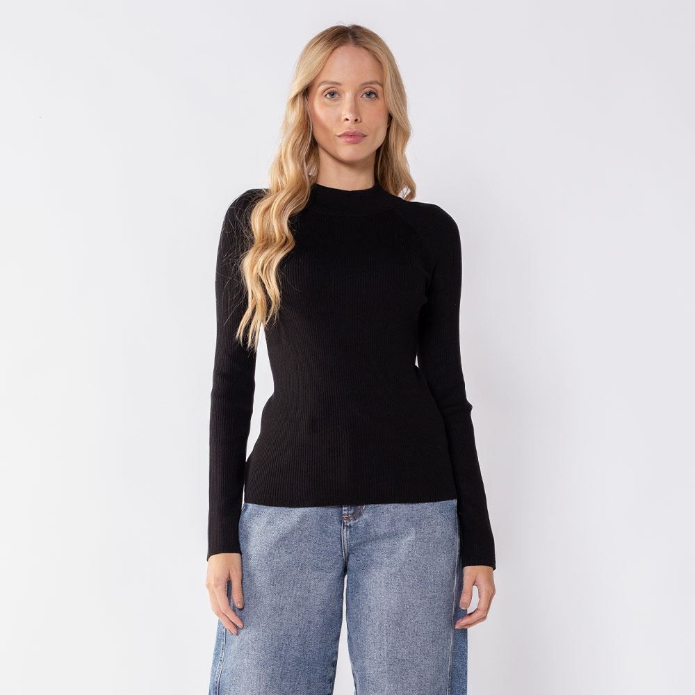 Blusa De Tricô Feminina Gola Alta Boby Blues
