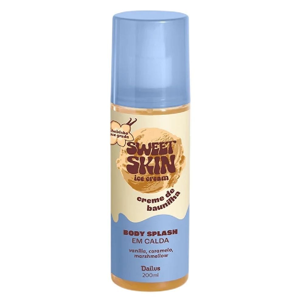 Body Splash Dailus Sweet Skin 200Ml - Creme de Baunilha