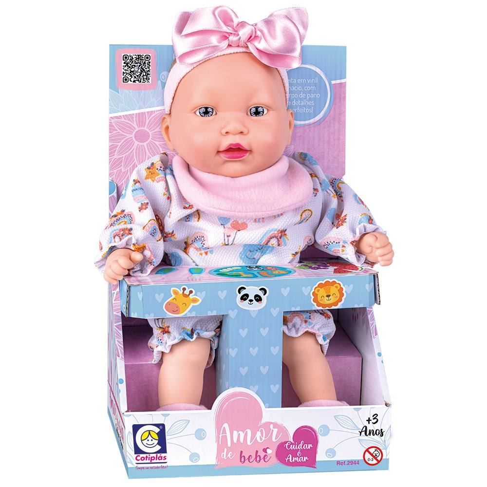 Boneca Amor de Bebê Cuidar É Amar Cotiplás