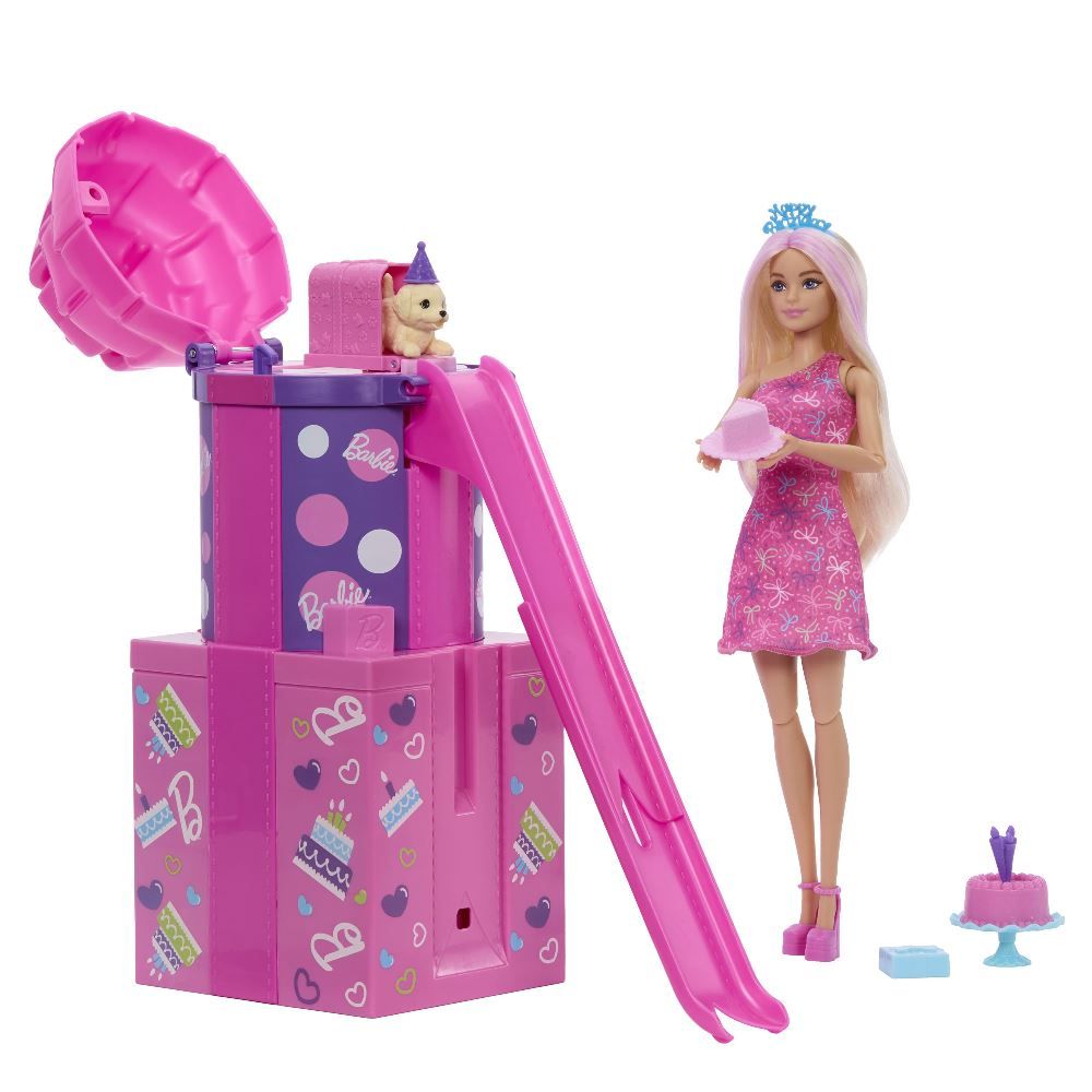 Boneca Barbie Surpresa Party Unboxed Acessórios Mattel