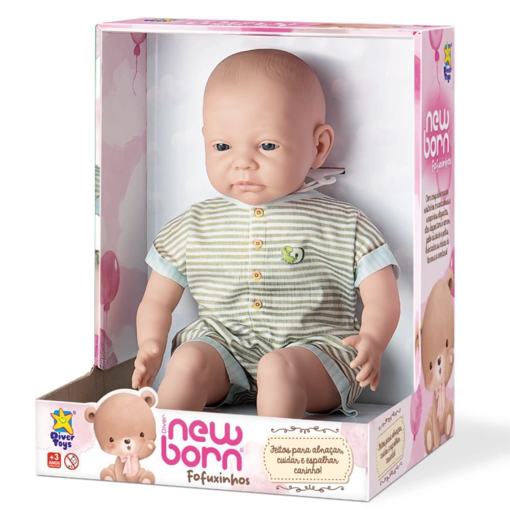 Boneca New Born Fofuxinhos Menino Divertoys
