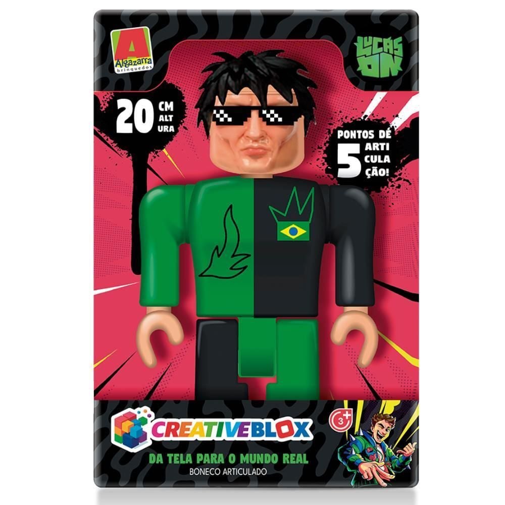 Boneco Articulado Lucas Clash On Creativeblox Algazarra Brinquedos
