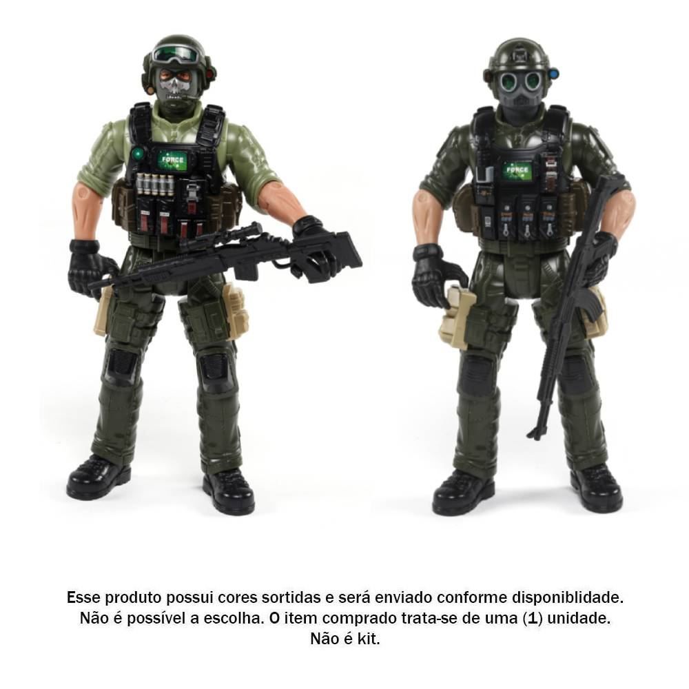 Boneco Heroes Forces Soldado Militar Havan Toys - HBR0712 Sortido