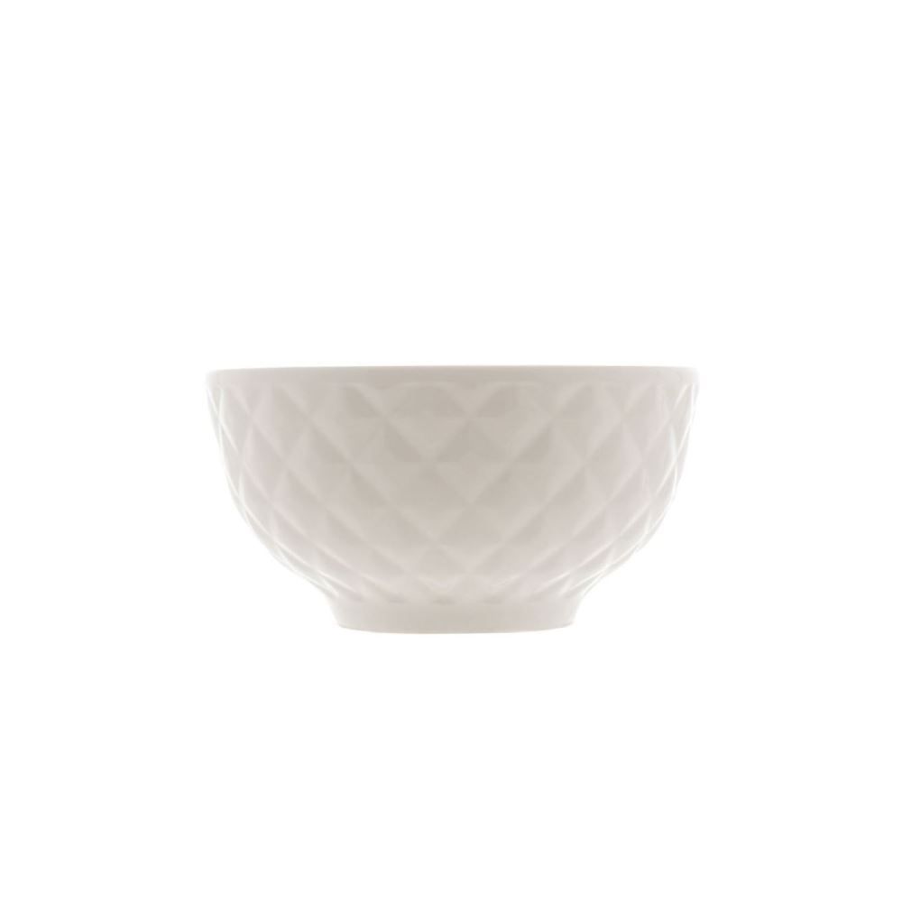 Bowl De Porcelana Lyor Diamond 380Ml - Branco