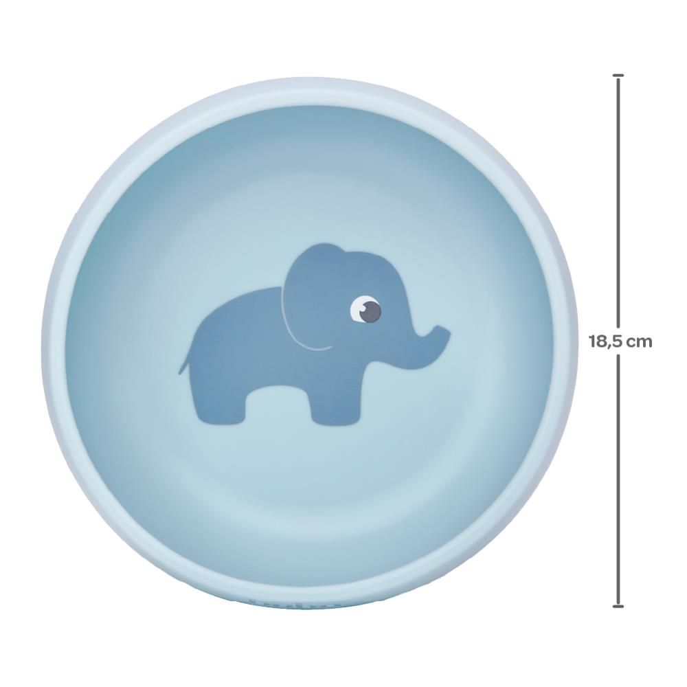 Bowl Em Silicone Com Ventosa Cloudy Buba +6M - AZUL CLARO