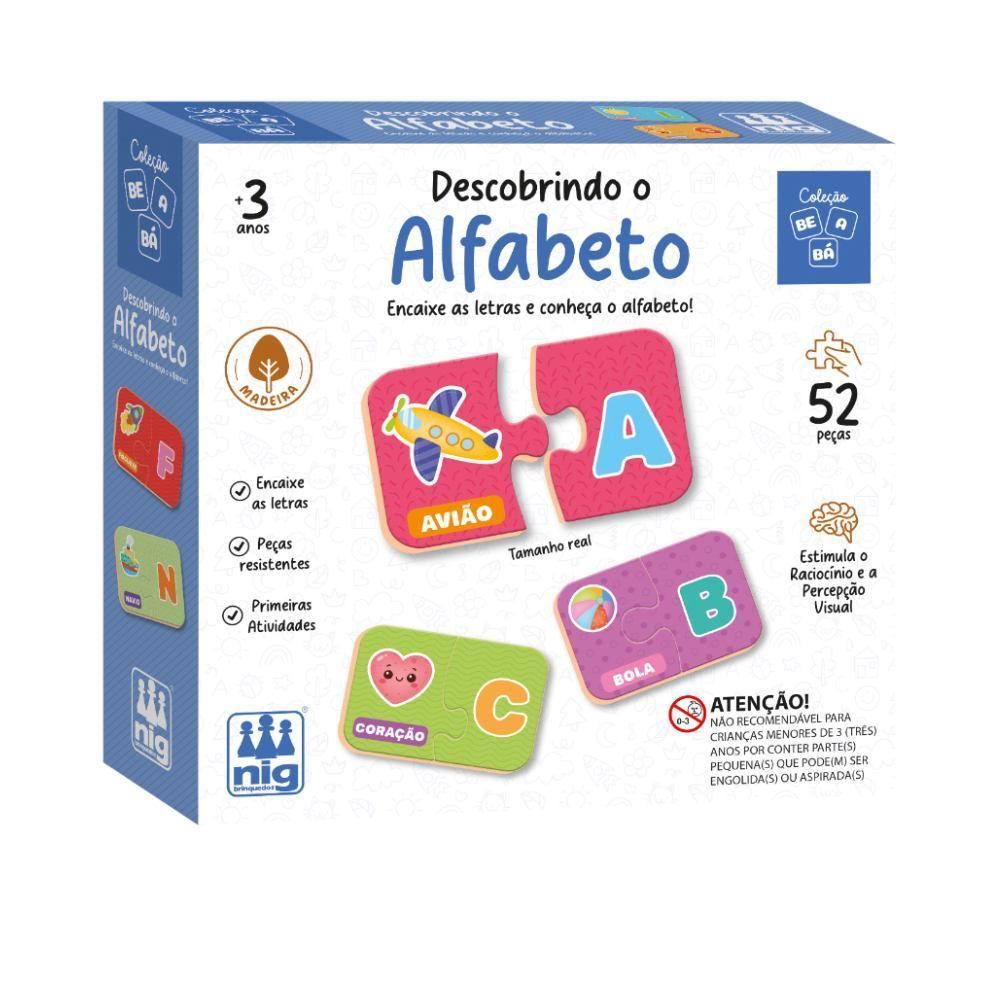 Jogo Descobrindo o Alfabeto 52 Peças Nig - 421