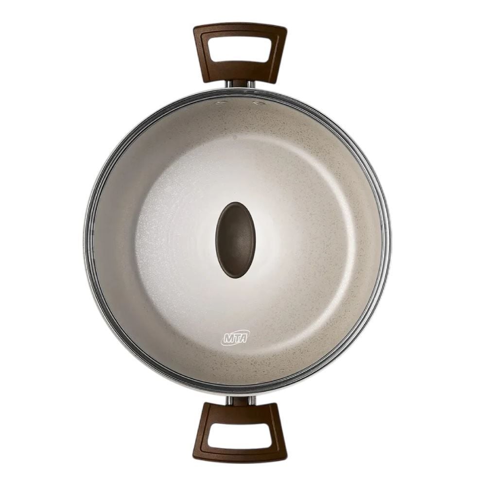 Caçarola Aluminio Antiaderente Aura 22Cm Mta - Baunilha