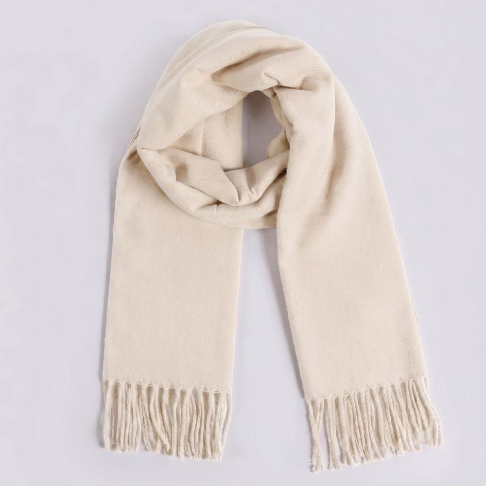 Cachecol Feminino Liso Com Franja De Tricot Boby Blues