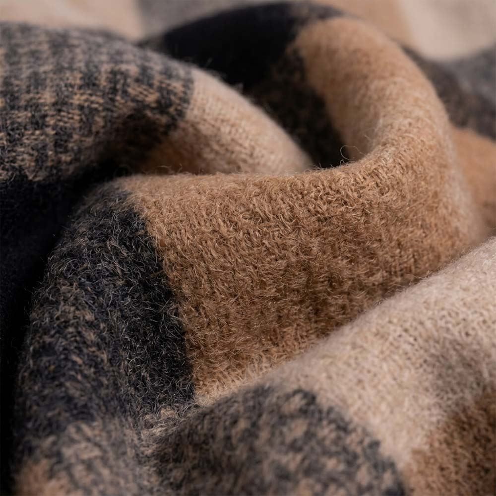 Cachecol Xadrez Feminino Em Tricot Boby Blues