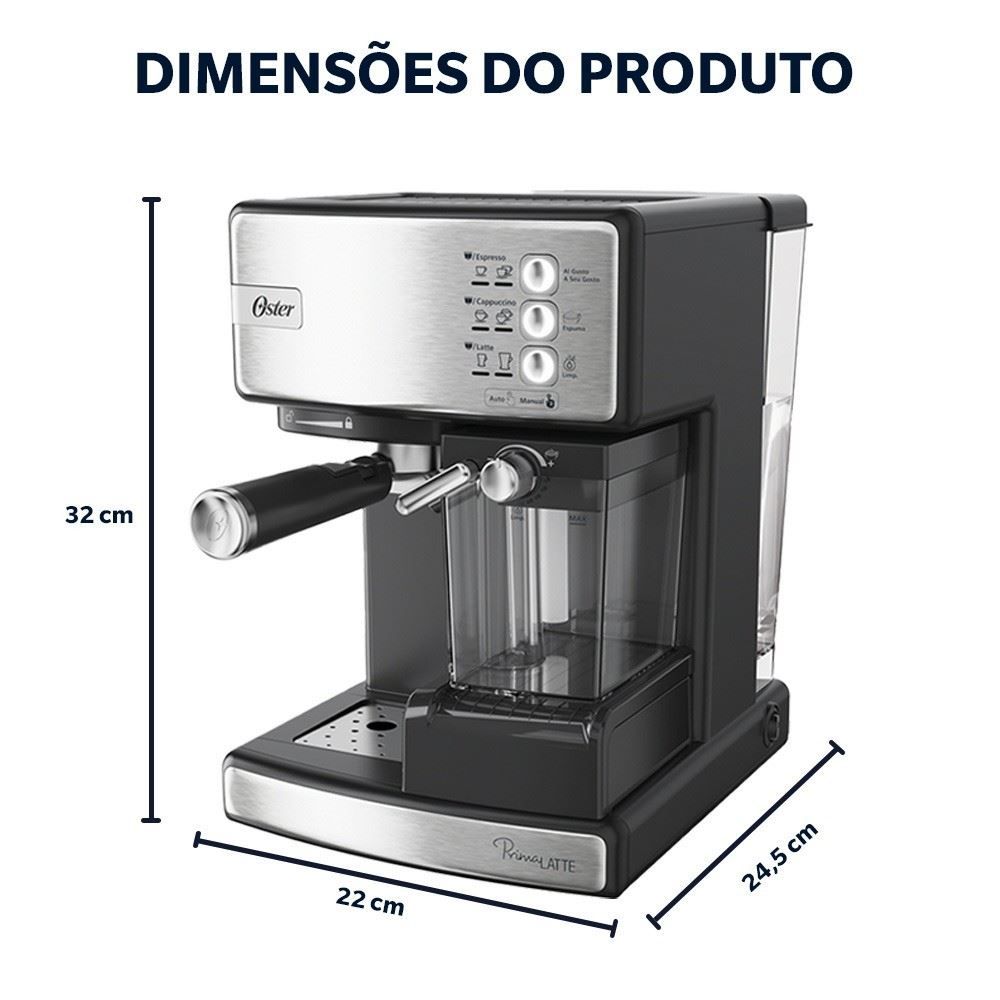Cafeteira Oster PrimaLatte Essential Espresso