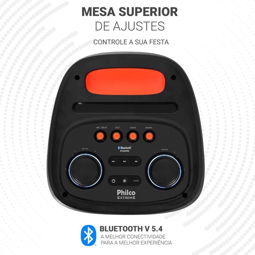 Caixa de Som Amplificada Philco Ex Bass 1200W Pcx6900