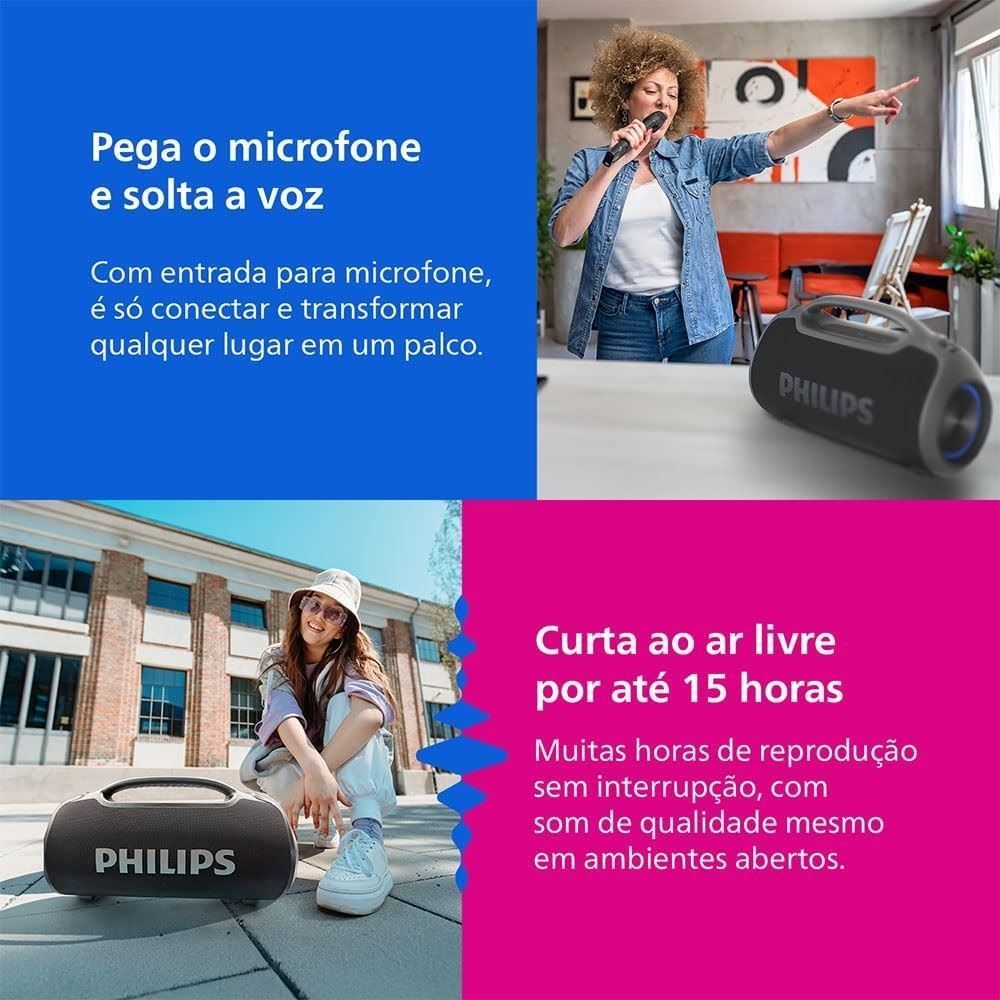 Caixa de Som Bluetooth Boombeat Philips 200W
