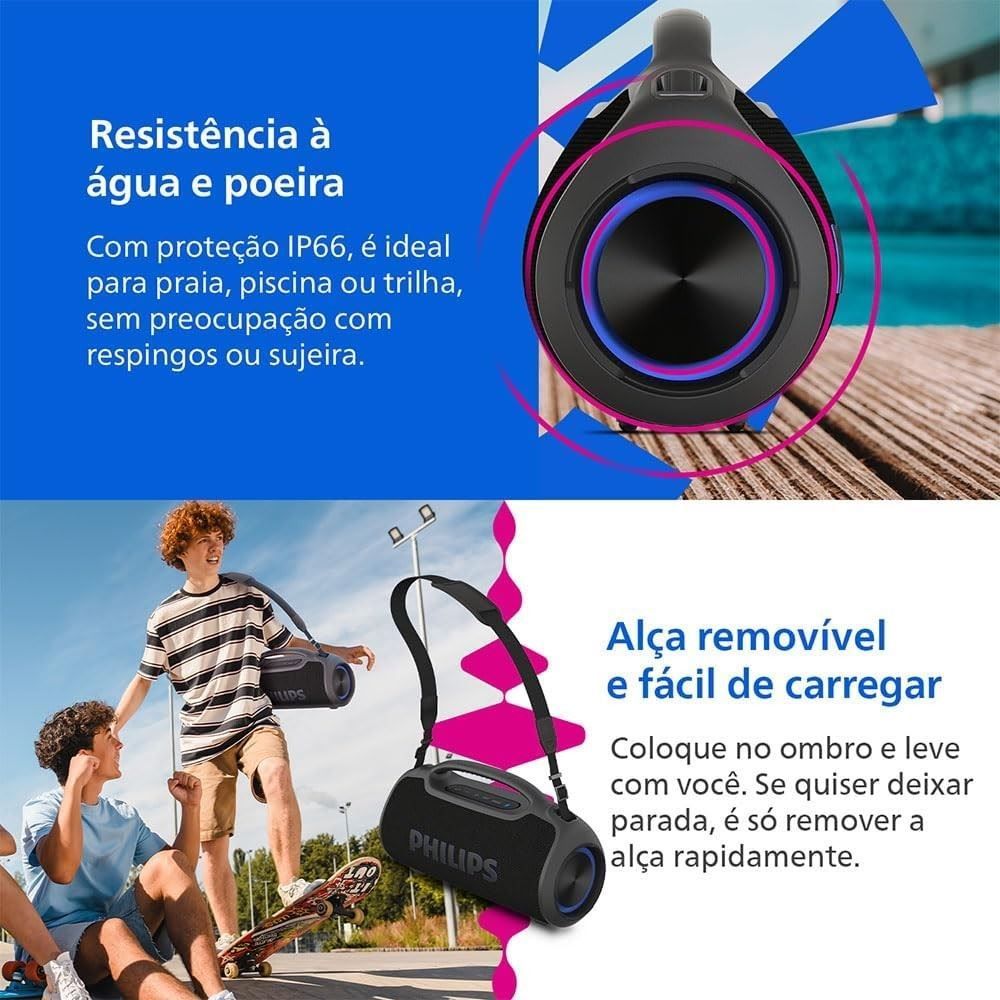 Caixa de Som Bluetooth Boombeat Philips 200W