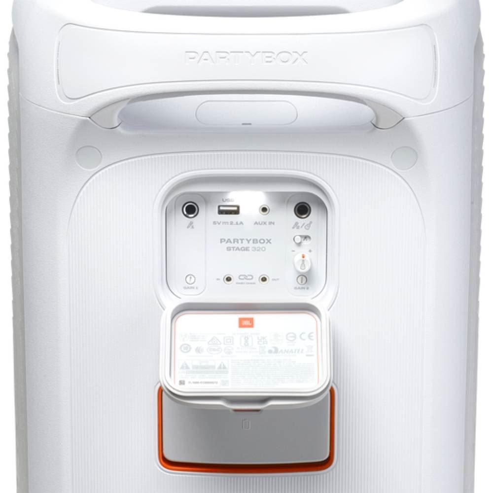 Caixa De Som Bluetooth Jbl Partybox Stage 320 Branca