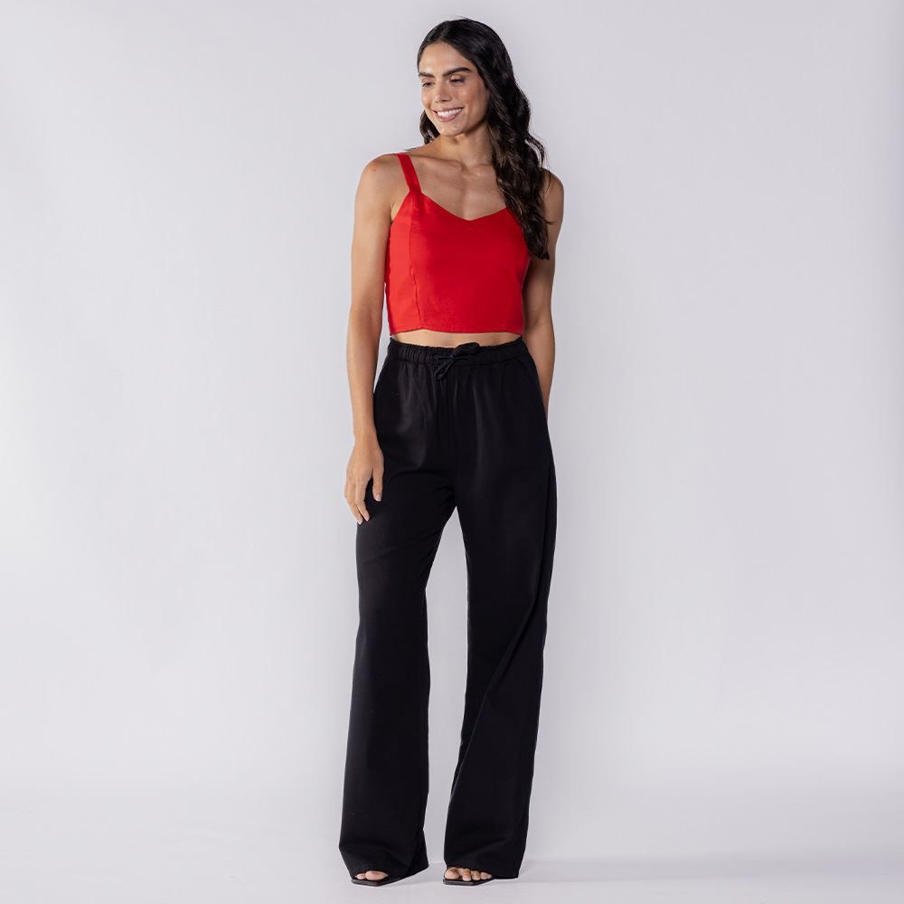 Calça Feminina Wide Leg Estilo Pijama Boby Blues