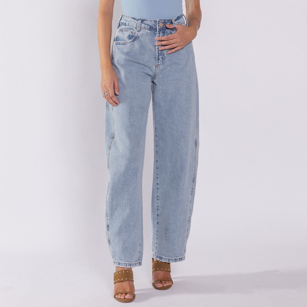 Calça Jeans Feminina Barrel Sawary